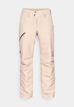 Μπεζ παντελόνια χιονιού με λεία υφή, τσέπη στο πλάι με φερμουάρ και ενισχυμένα μπατζάκια. Διαθέτει κλείσιμο με δύο κουμπιά και αρθρωτά γόνατα.