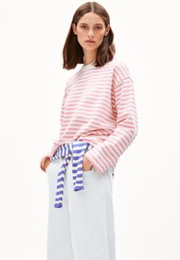 ARMEDANGELS FRANKA STRIPE - T-shirt à manches longues - raspberry pink undyed