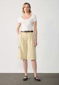 Anna Field by Zalando - 3 PACK - Tricou basic - dark denim/cloud dancer/irish cream Imagine miniatură 1