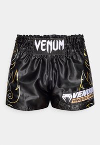 FLAMES MUAY THAI SHORTS - Sporta šorti - black/gold-coloured