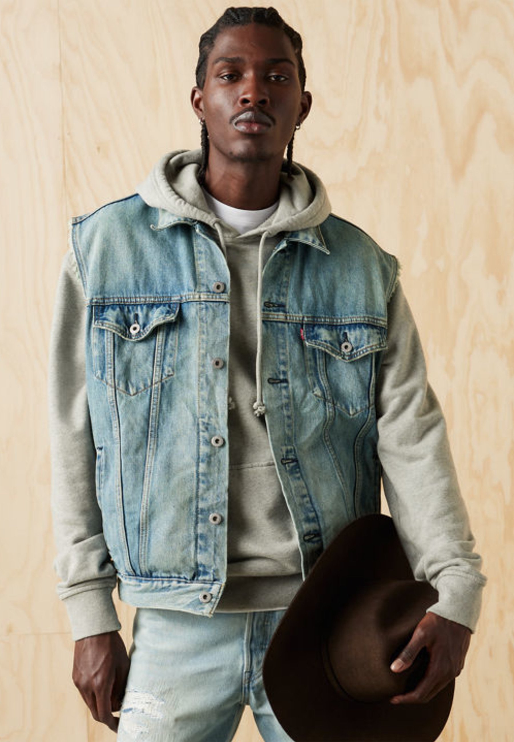 Levi's® RELAXED TRUCKER VEST - Colete - kentucky blue/ganga azul