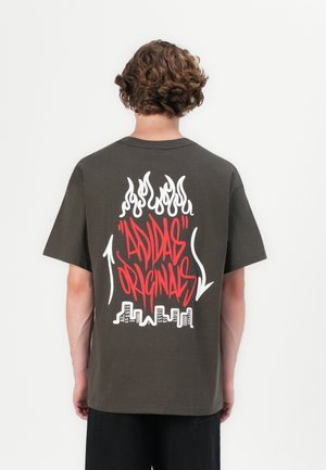 STREET DRAWING UNISEX - T-shirt imprimé - shadow olive