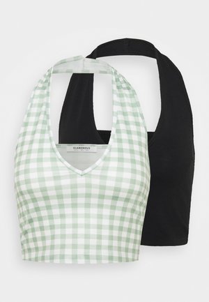 MAYA HALTER NECK WITH OPEN BACK 2 PACK - Top - black/mint