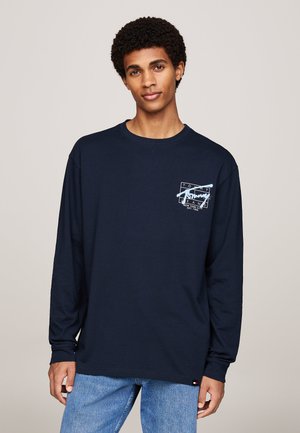 Tommy Jeans REG SPRAY - Maglietta a manica lunga - dark night navy