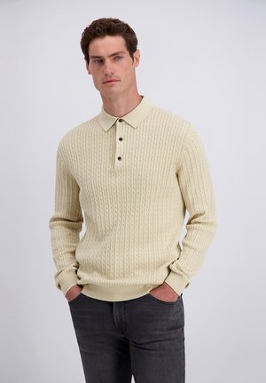 Pierre Cardin STRICK POLOKN - Maglione - oyster gray