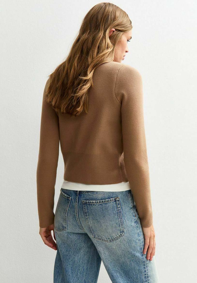 New Look COMPACT CREW NECK - Cardigan - camel/cammello - Zalando.it