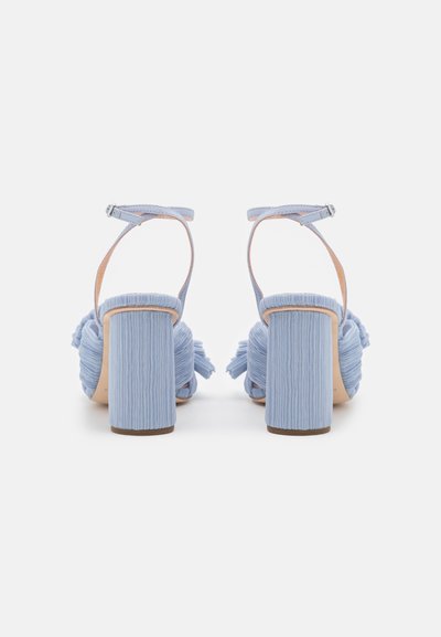 Loeffler Randall CAMELLIA KNOT MULE WITH ANKLE STRAP - Ψηλοτάκουνα πέδιλα - blue