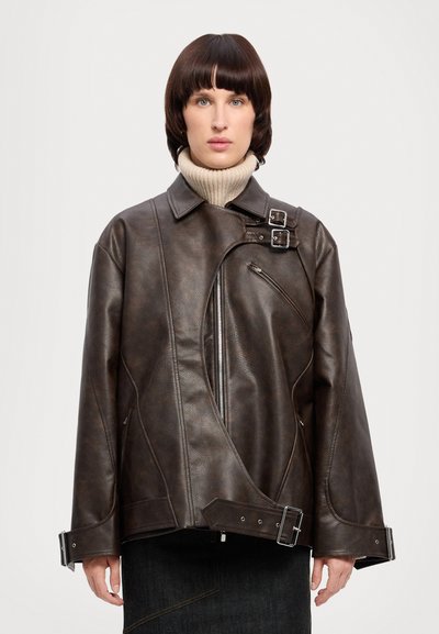 Materiel BOXY BIKER  - Giacca in similpelle - dyed brown