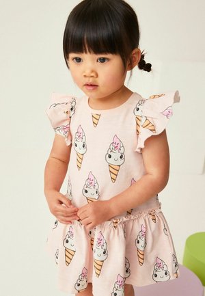SHORT SLEEVE PEPLUM STANDARD - Sukienka z dżerseju - pink