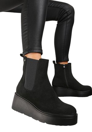 Super Mode COMPENSÉES À PLATEFORME - Bottines compensées - noir