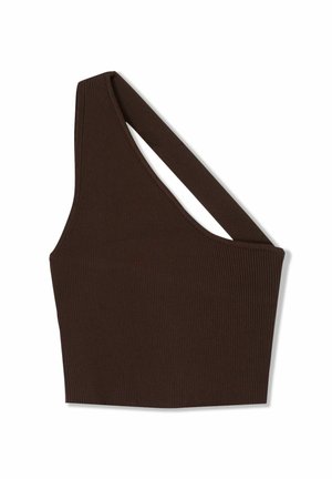 Bershka ASYMMETRIC - Top - dark green