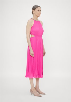 PLEATED CUT OUT - Cocktail dress / Party dress - cerise