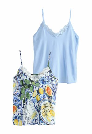 REGULAR FIT - BRODERIE CAMI 2 PACK - Débardeur - blue printed