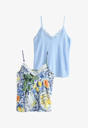 REGULAR FIT - BRODERIE CAMI 2 PACK - Débardeur - blue printed