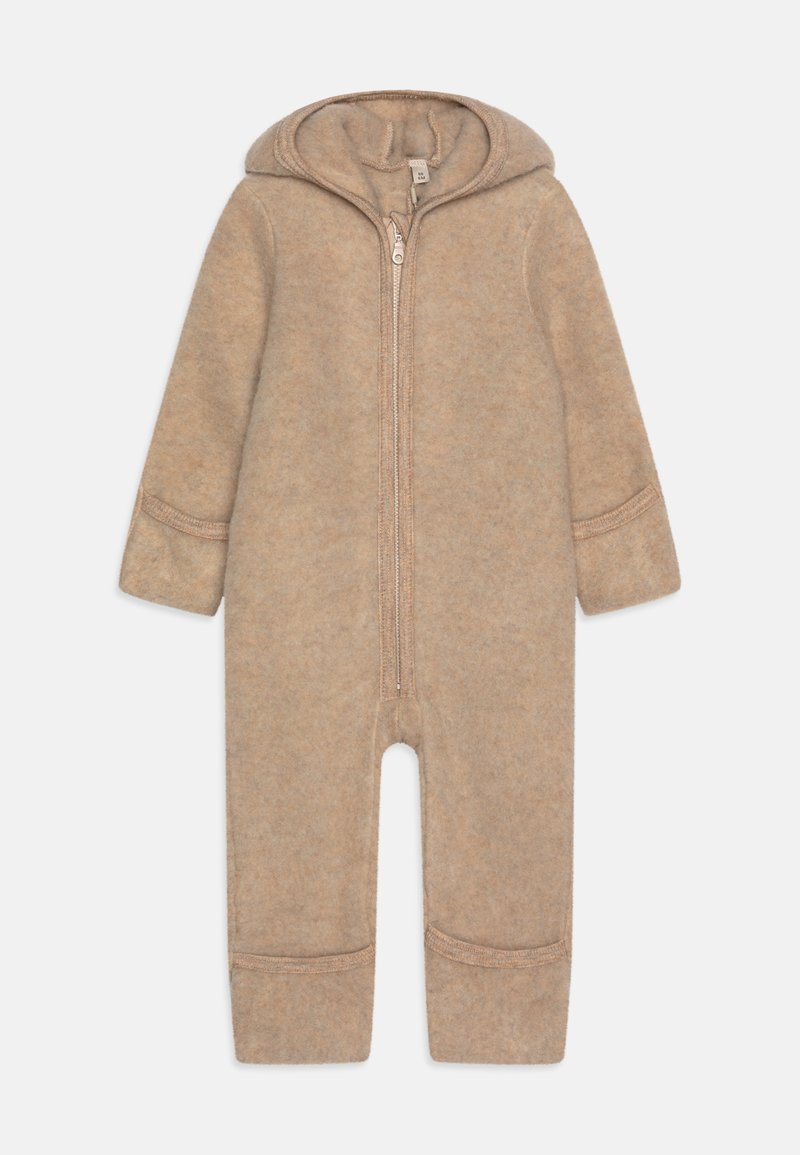 Huttelihut PRAM SUIT EARS UNISEX - Buksedragter - camel melange