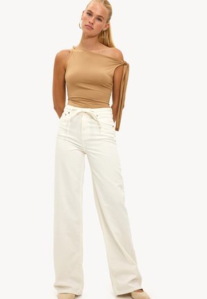 WHERE TIME STANDS STILL - Jean droit - denim   offwhite