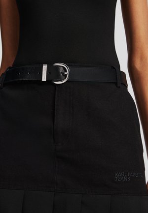 ROUND BUCKLE BELT UNISEX - Riem - black