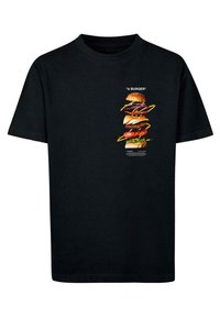 Mister Tee A BURGER - T-shirt med print - black