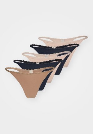 CATHALEYA 5 PACK - Thong - beige/dark beige /black