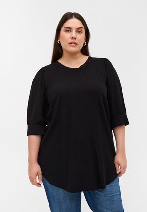Tunica Corta New Style By Sheego, Manica Lunga In Chiffon, Look A Strati, Taglie Forti