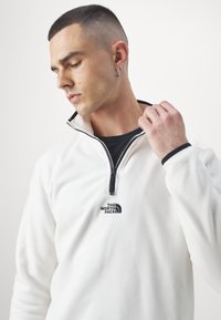 The North Face GLACIER ¼ ZIP - EMBROIDERED LOGO - Fliisdžemper - gardenia white