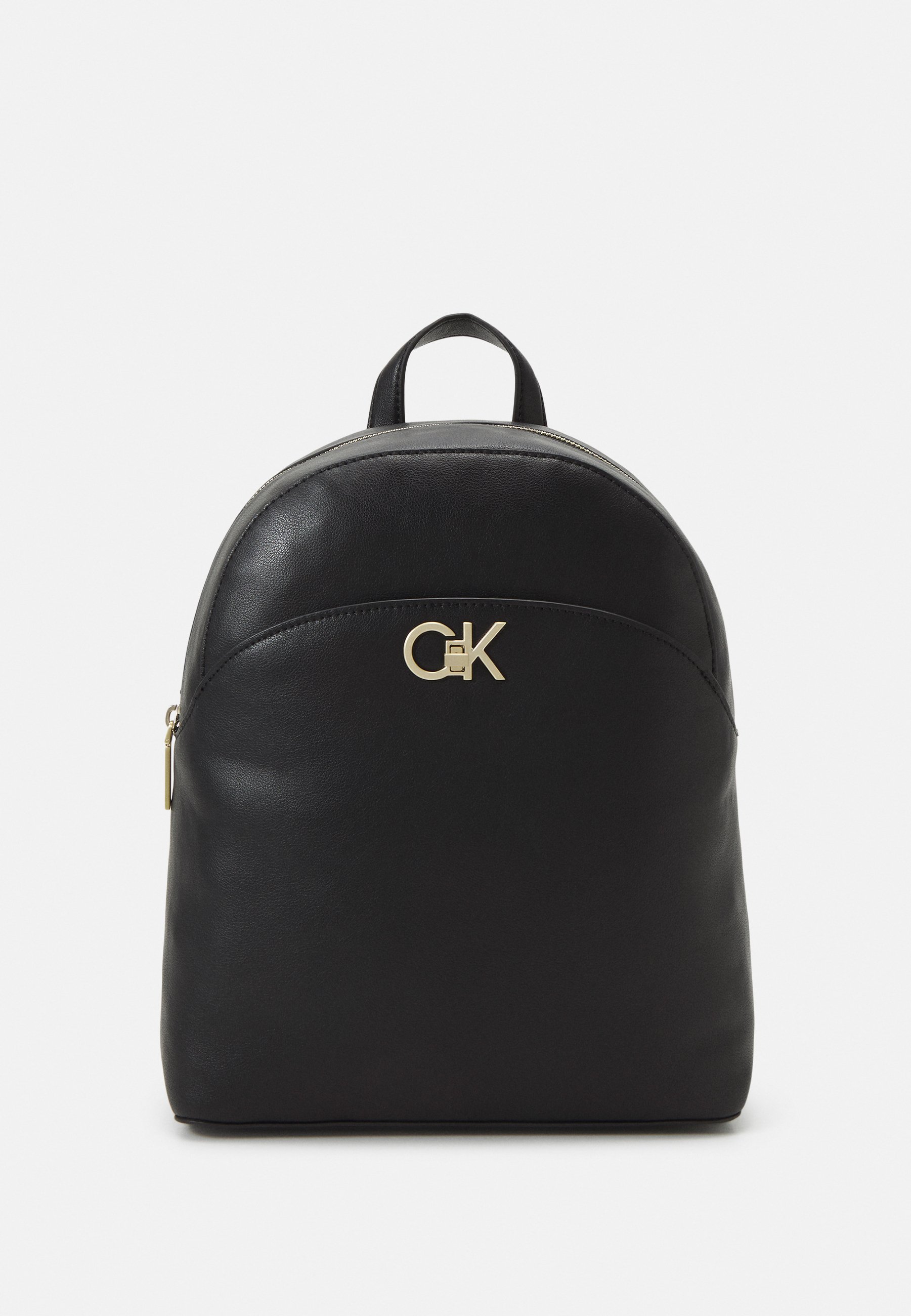 calvin klein lock leather backpack Calvin Klein LOCK DOMED BACKPACK - Rucksack - black