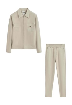 FRILIVIN ENSEMBLE VESTE PANTALON DÉCONTRACTÉ MODERNE - Veste légère - beige
