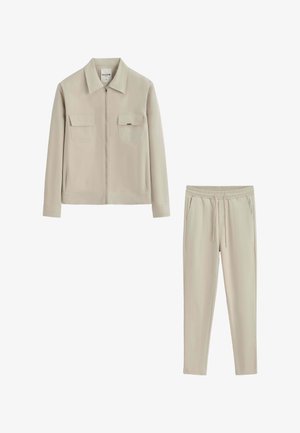 FRILIVIN ENSEMBLE VESTE PANTALON DÉCONTRACTÉ MODERNE - Veste légère - beige