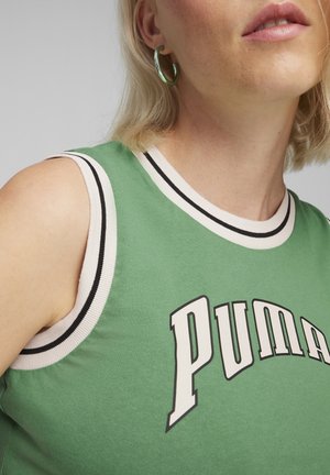 Puma TEAM FOR THE FANBASE GRAPHIC CROPPED - Top - archive green
