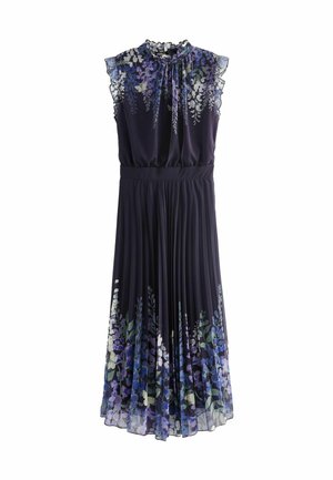 KEW COLLECTION  PLEATED RUFFLE  REGULAR FIT - Rochie de zi - navy and purple floral