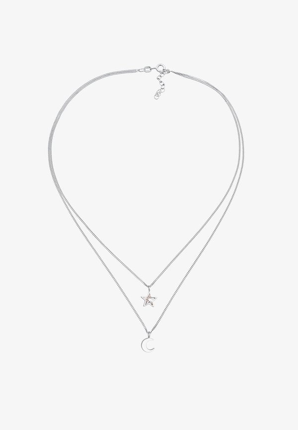LAYER STAR MOON – Halskette – silberfarben