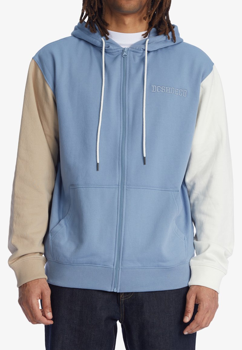 DC Shoes RIOT ADYF - Sweatjacke - faded denim colorblock/blau-meliert ...