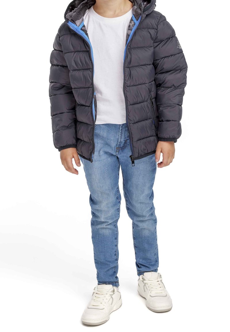 MINOTI HOODED PADDED PUFFER - Übergangsjacke - dark grey