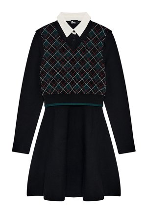 Day dress - black dark green