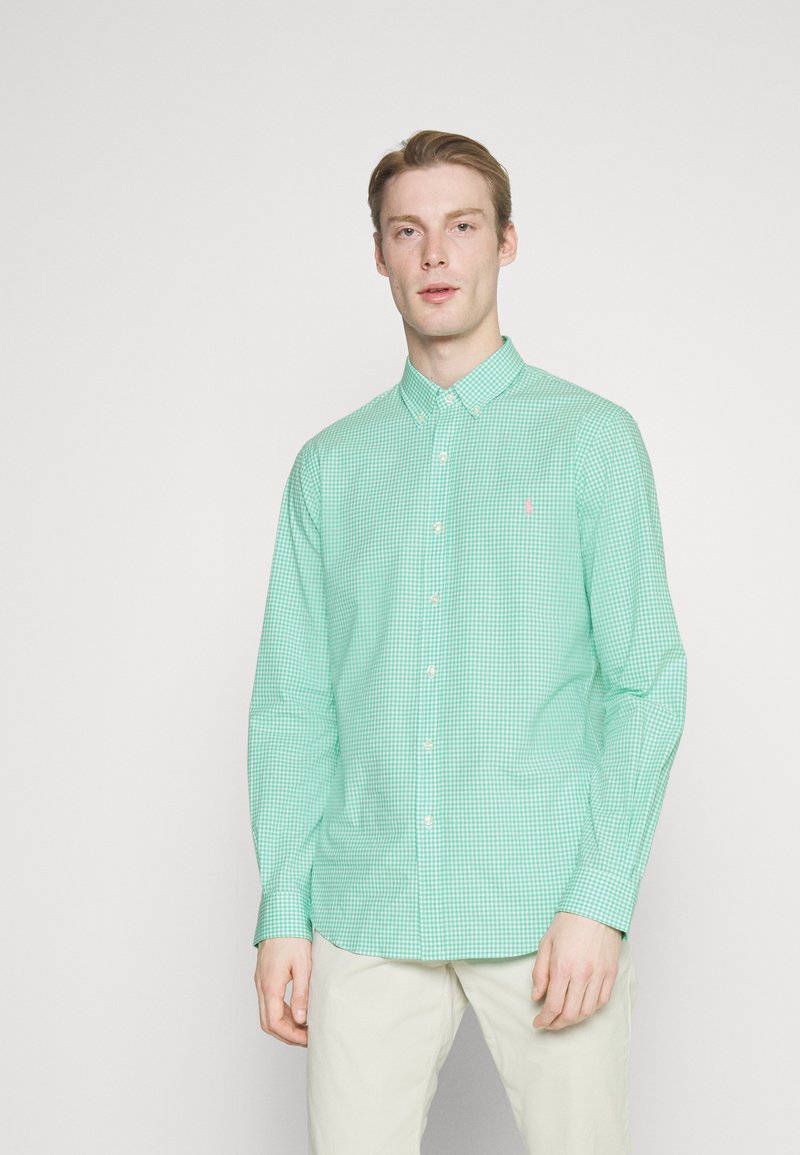 Polo Ralph Lauren SLIM FIT GINGHAM STRETCH POPLIN SHIRT Shirt key west green/white/green