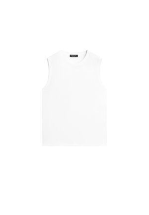 Massimo Dutti, 100% COTTON SLEEVELESS TOP - Top - white