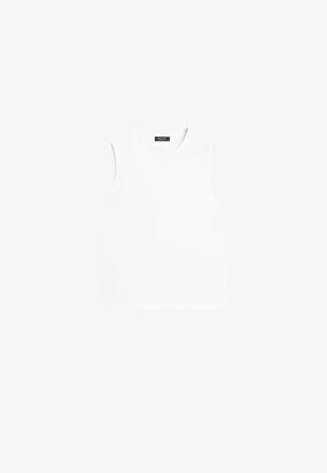 Massimo Dutti, 100% COTTON SLEEVELESS TOP - Top - white