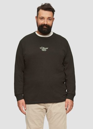 MIT LOGO-STICKEREI - Langarmshirt - dunkelbraun