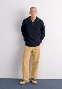 Carhartt WIP MARLON HALF ZIP - Džemper - dark navy