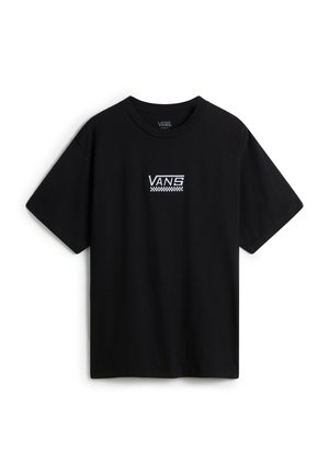 V CHECK LOOSE FIT - Print T-shirt - black