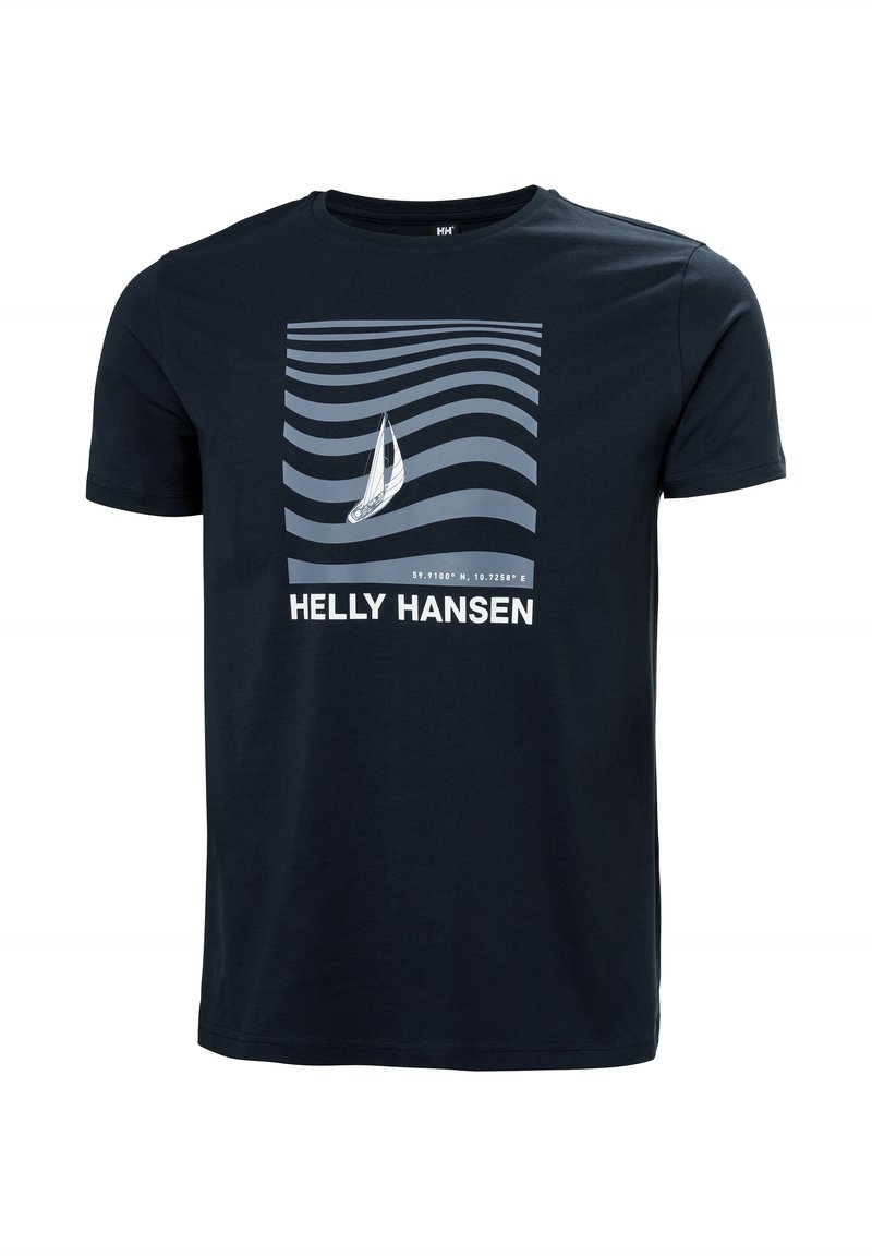 Helly Hansen SHORELINE - Triko s potiskem - navy