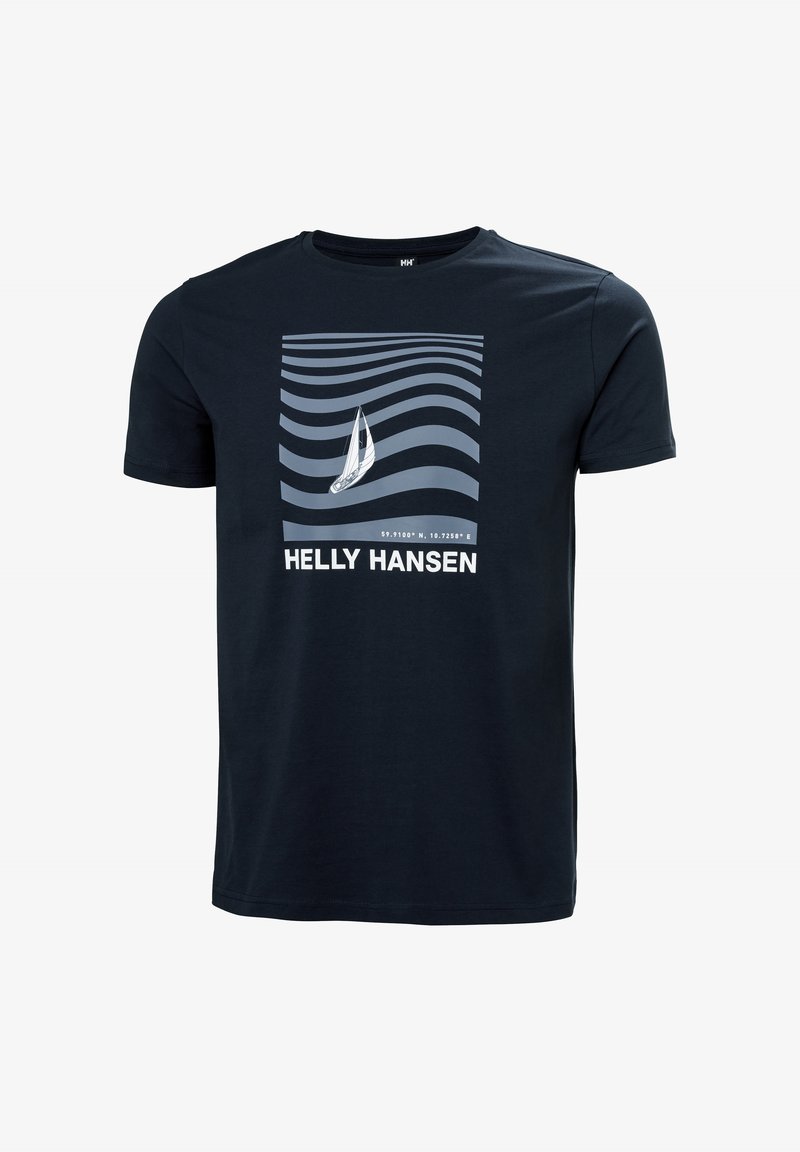 Helly Hansen SHORELINE - Triko s potiskem - navy