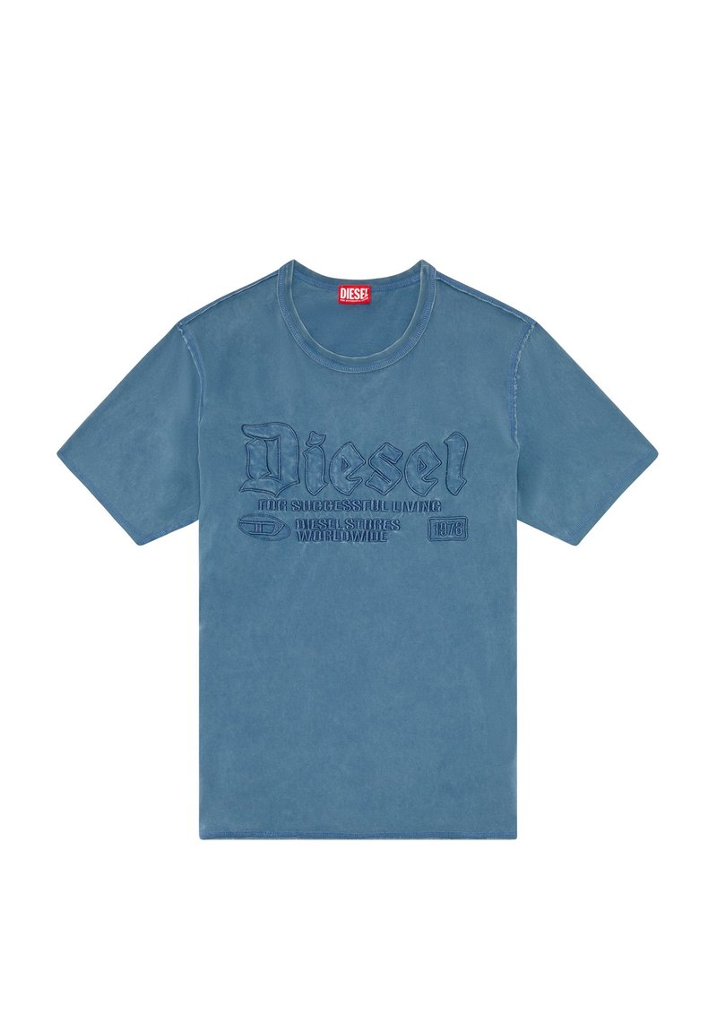 Diesel T-shirt print blauw