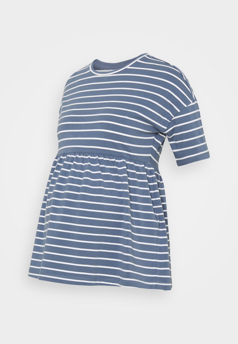MAMALICIOUS MLOTEA - T-shirt estampada - china blue/snow white