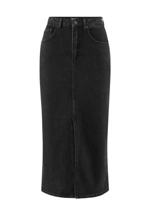 A-snit nederdel - wash black denim