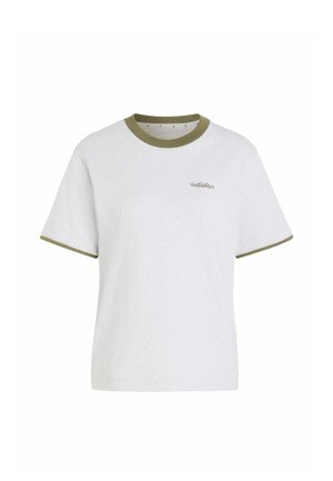 adidas Sportswear, ADIDAS SPORTSWEAR SEASONAL ESSENTIALS COLORPOP T-SHIRT WITH EMBROIDERED GRAPHIC - Jednoduché tričko - light grey heather   olive strata