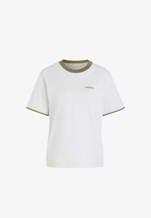 adidas Sportswear, ADIDAS SPORTSWEAR SEASONAL ESSENTIALS COLORPOP T-SHIRT WITH EMBROIDERED GRAPHIC - Jednoduché tričko - light grey heather olive strata