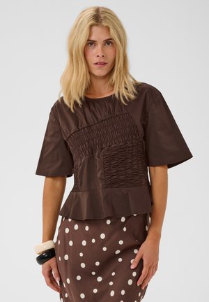 Culture, CUAJDA ANTOINETT SHORT SLEEVE - Blouse - coffee bean