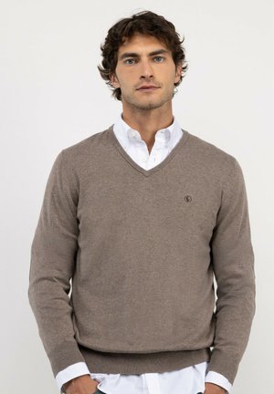 El Ganso, JERSEY CUELLO PICO CODERAS - Jersey de punto - marron