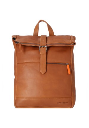 Sac à Dos En Cuir Mustang Catania – Marron Cognac – Neuf, 100% Cuir, Femme – Idéal Ville Et Bureau